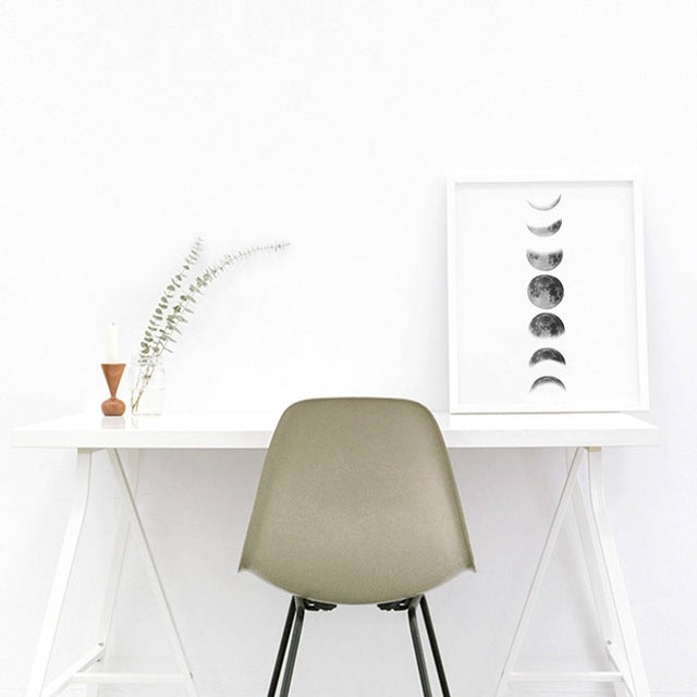 Moon Phases Prints Scandinavian Poster , La Lune