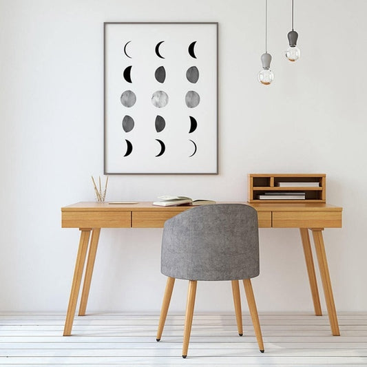 Moon Phases Prints Scandinavian Poster , La Lune